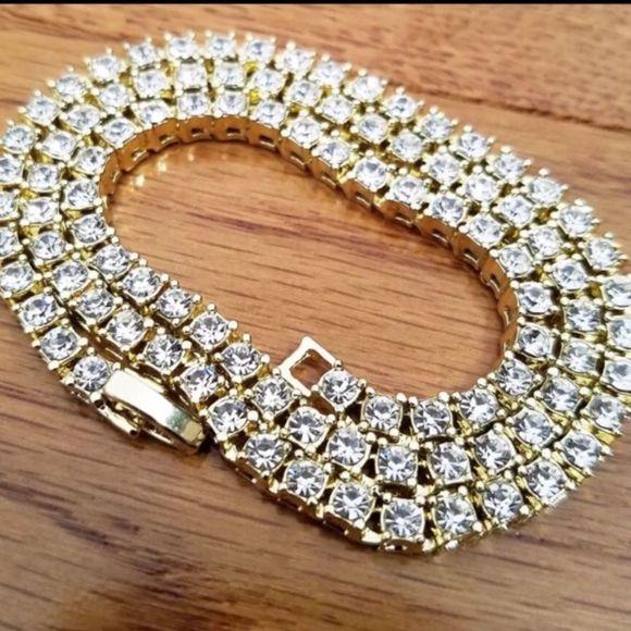 Tennis Chain Diamond 16” CZ Necklace Brand New